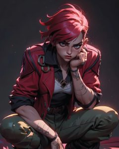 Arcane-League-of-Legends-Vi-Red-Blazer-Jackets