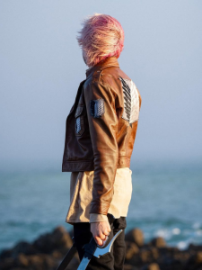Attack on Titan Scouting Legion Beige Leather Jacket