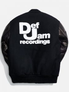 Def Jam Black Letterman Varsity Jacket