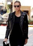 Heidi Klum Biker Leather Jacket