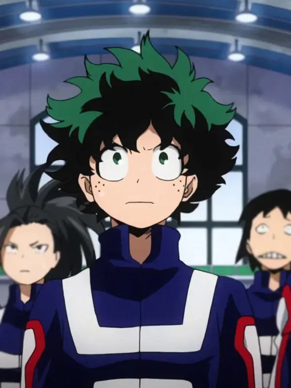 Izuku Midoriya Deku My Hero Academia Blue Leather Costume Jacket My Hero Academia Izuku Midoriya Deku Leather Jacket