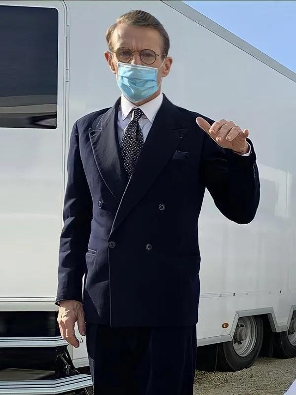 Marquis-de-Chassagne-Mrs.Harris-Goes-to-Paris-2022-Lambert-Wilson-Blue-Coat.jpg Lambert Wilson Mrs. Harris Goes to Paris Blue Coat - Image 1