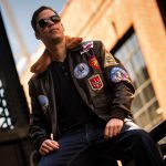 Top Gun Men Fighter Jet Pilot Bomber Leather Jacket