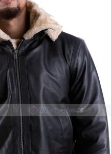 B3 Royal Air Force Hoodie Leather Jacket - Image 4