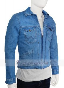 Brad Pitt Once Upon a Time in Hollywood Blue Denim Jacket - Image 5