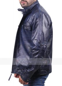 Glen Cafe Racer Distressed Various Color Leather Jacket - Image 9