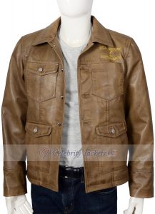 Ian Bohen Yellowstone Ryan Brown Leather Jacket - Image 2