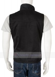 Kevin Costner Yellowstone John Dutton Black Cotton Vest - Image 3