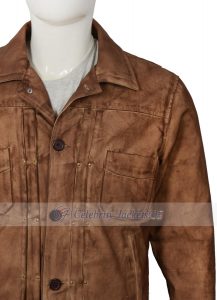 Luke Grimes Yellowstone Kayce Dutton Waxed Cotton Jacket - Image 4