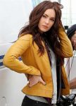 Ninja Turtles Megan Fox April O Neil Yellow Leather Jacket