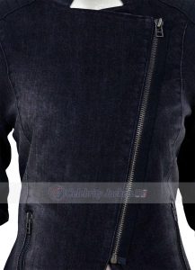 Rita Asymmetrical Classic Fashion Denim  Jacket - Image 5