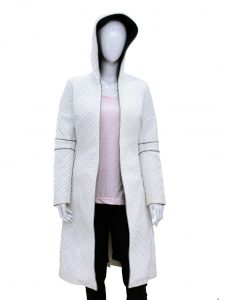 Sylvia Hoeks Blade Runner 2049 White Leather Jacket