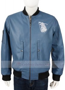 Watch Dogs 2 Marcus Holloway Blue Bomber Leather Jacket - Image 2
