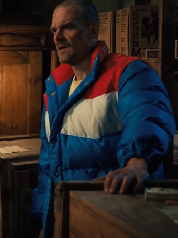 David Harbour Stranger Things S04 Jim Hopper Puffer Jacket Stranger Things S04 Jim Hopper Puffer Jacket