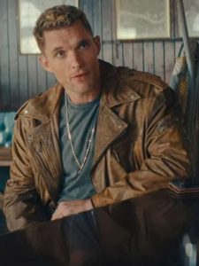 Ed Skrein I Used to Be Famous Brown Leather Jacket