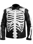 Skeleton Bones Leather Halloween Party Jacket
