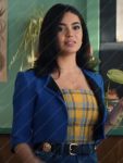 Darby and the Dead 2022 Auli’i Cravalho Cropped Blue Tuxedo Jacket