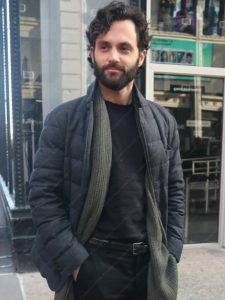 Joe Goldberg You TV Series Season 4 Penn Badgley Grey Puffer Jacket