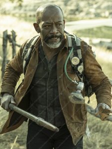Lennie James Fear the Walking Dead The Final Season Morgan Jones Suede Leather Jacket