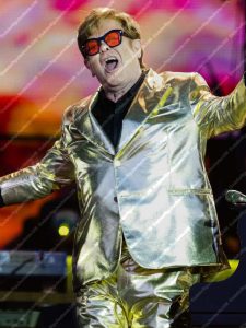 Elton John Glastonbury 2023 Golden Blazer Suit