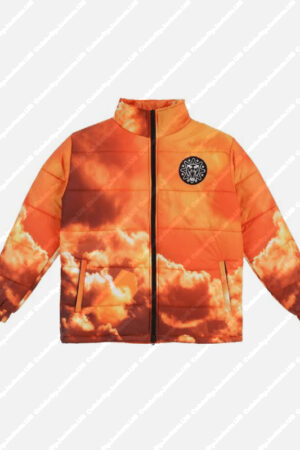 Sunrise Fuck You Orange Puffer Jacket