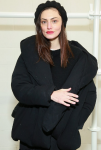 Australlian Actress Phoebe Tonkin Black Puffer Jacket