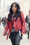 Becky G Nyc Red Leather Biker Jacket