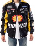 Cotton Pennzoil Racing Bomber Jacket With Rib Knitted Cuffs