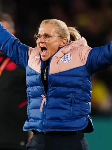 England Lionesses Pink And Blue Puffer Jacket