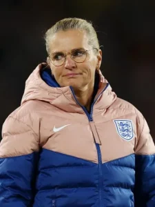 England Lionesses Pink And Blue Puffer Jacket For Sale