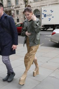 Hailee Steinfeld Green Leather Jacket