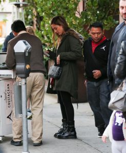 Jessica Alba Out In Beverly Hills Hooded Jacket