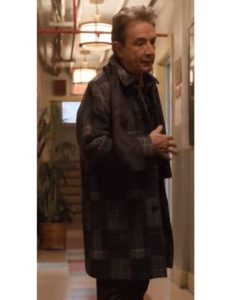 Only Murders In The Building S03 Martin Short Grey Plaid Coat.