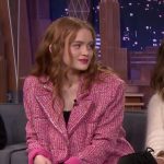 Sadie Sink American Actress The Tonight Show Pink Blazer