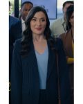 Vivi Film Make Me A Match 2023 Eva Bourne Striped Suit.