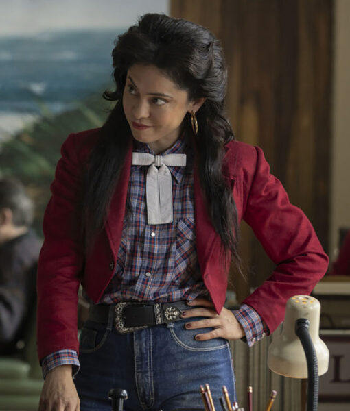 Adela A Million Miles Away Red Crop Jacket Adela A Million Miles Away Red Crop Jacket