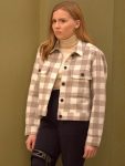 Bebe Wood Tv Series Accused 2023 Jessie Checked Jacket
