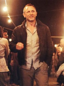 Daniel Craig Skyfall James Bond Vintage Brown Leather Jacket.