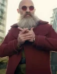 General Abbot Sweet Tooth Neil Sandilands Maroon Wool Trench Coat