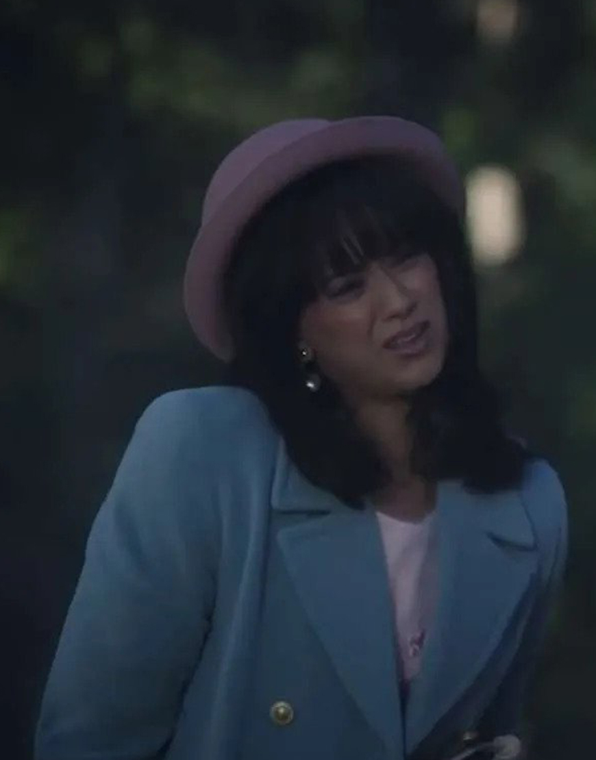 Heather Hernandez Film Totally Killer 2023 Anna Diaz Blue Coat Heather Hernandez Film Totally Killer 2023 Anna Diaz Blue Coat