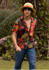 Iñaki Godoy One Piece 2023 Monkey D. Luffy Orange Floral Shirt