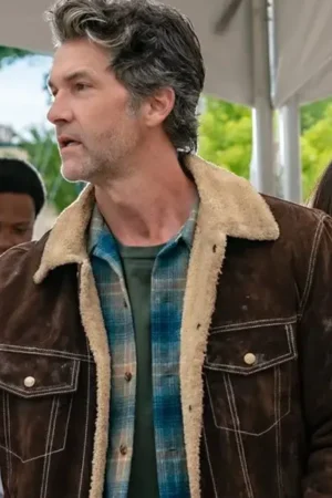 Jefferson Brown The Way Home S01 Colton Landry Brown Shearling Leather Jacket