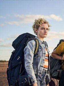 Julia Garner The Royal Hotel 2023 Hanna Blue Denim Jacket.