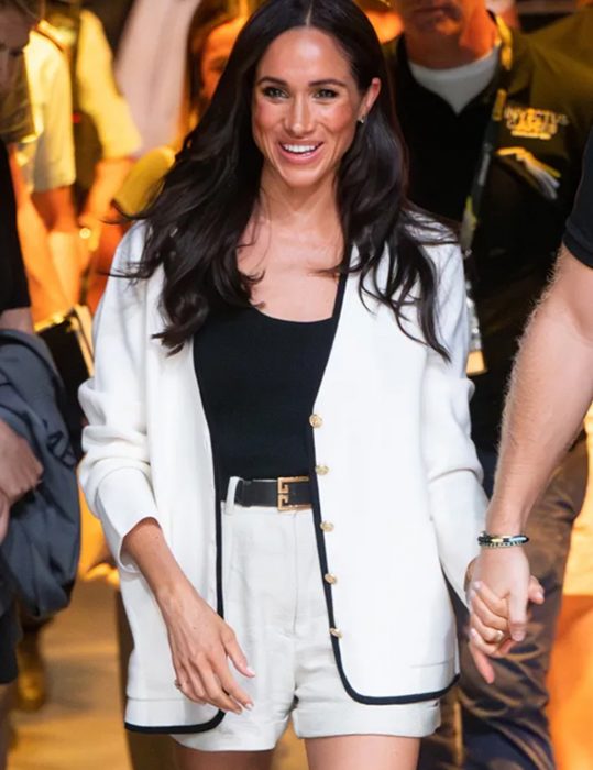 Meghan Markle Invictus Games White Ivory Sweater Meghan Markle Invictus Games White Ivory Sweater