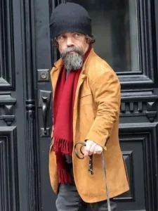 Peter Dinklage She Came To Me 2023 Steven Brown Suede Leather Coat.
