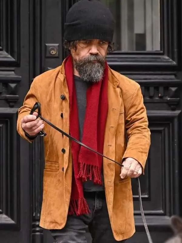 Peter Dinklage She Came To Me 2023 Steven Brown Suede Leather Coat Peter Dinklage She Came To Me 2023 Steven Brown Suede Leather Coat