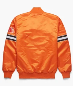 Pick And Roll Denver Broncos Orange Satin Jacket.