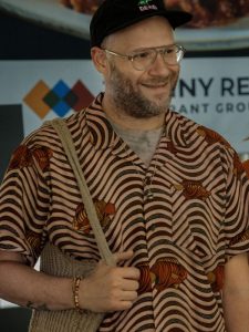 Platonic 2023 Seth Rogen Brown Shirt