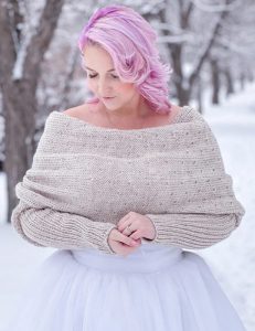 Snowfall Knit Sweater Scarf.