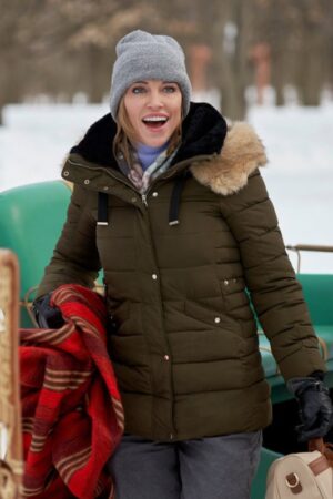 Ava Jensen A Royal Christmas Crush 2023 Parka Hooded Jacket